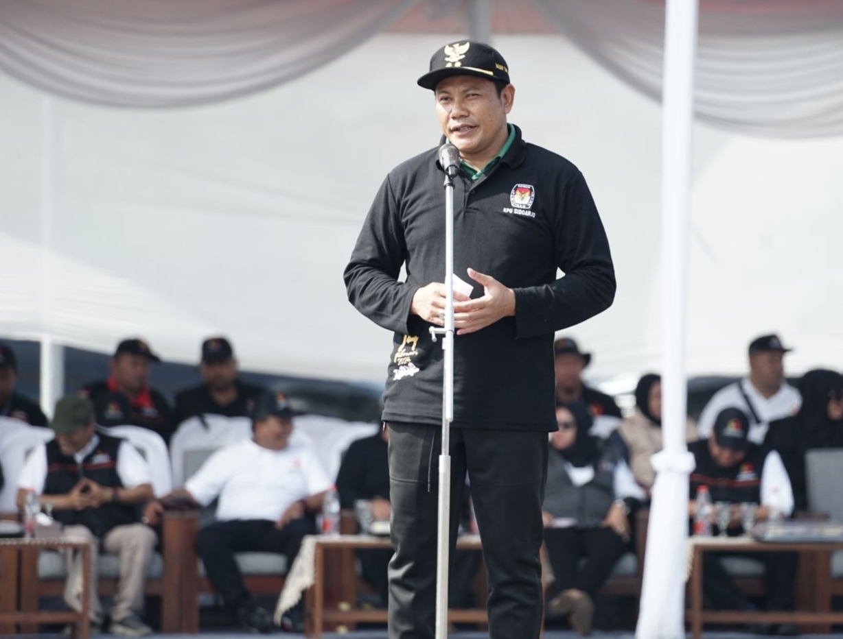 Apel Siaga Pemilu 2024, Wabup Subandi Minta Petugas Jaga Kesehatan