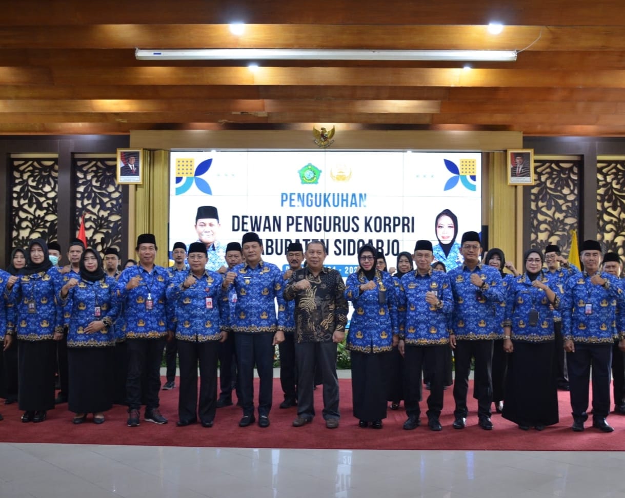 Plt. Bupati Sidoarjo Subandi Hadiri Pengukuhan Dewan Pengurus Korpri Kab. Sidoarjo Masa Bakti 2024 – 2029