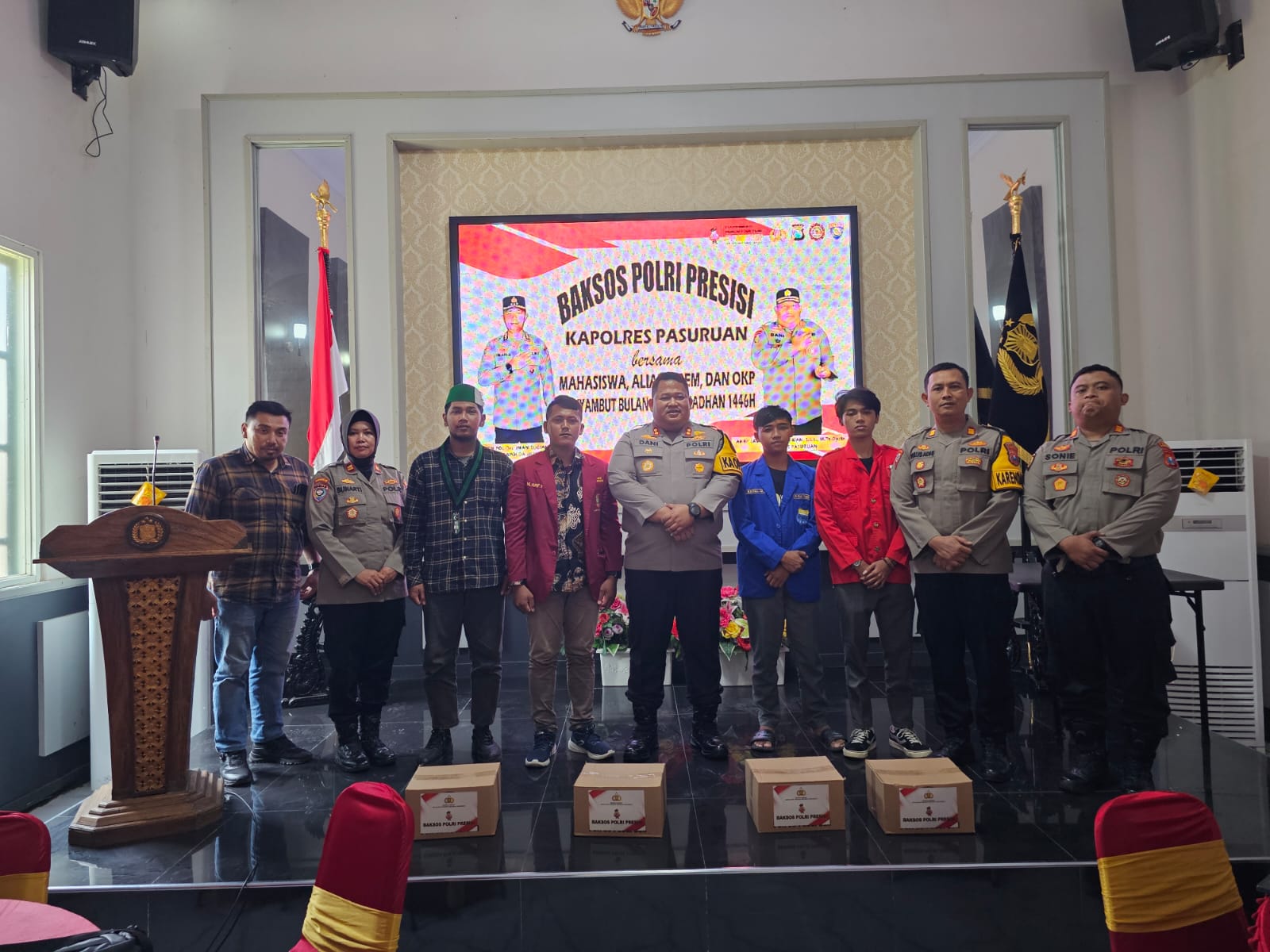 Dalam Rangka Polri Presisi, Polres Pasuruan Gandeng Mahasiswa untuk Gelar Baksos