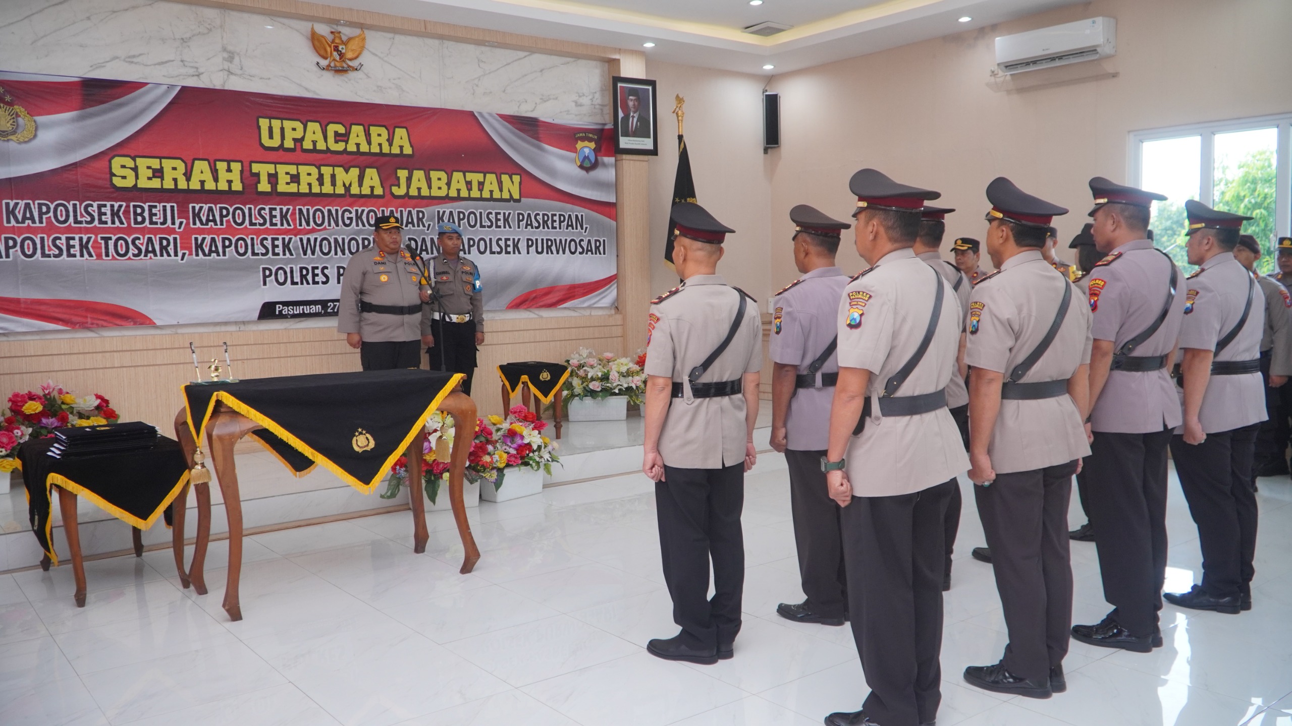 Kapolres Pasuruan Pimpin Sertijab Rotasi Jabatan Dilingkungan Polres Pasuruan