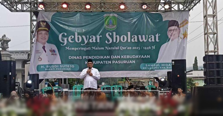 Ketua DPRD kabupaten Pasuruan H. Samsul Hidayat, Gelar Sholawat Peringati Nuzulul Quran