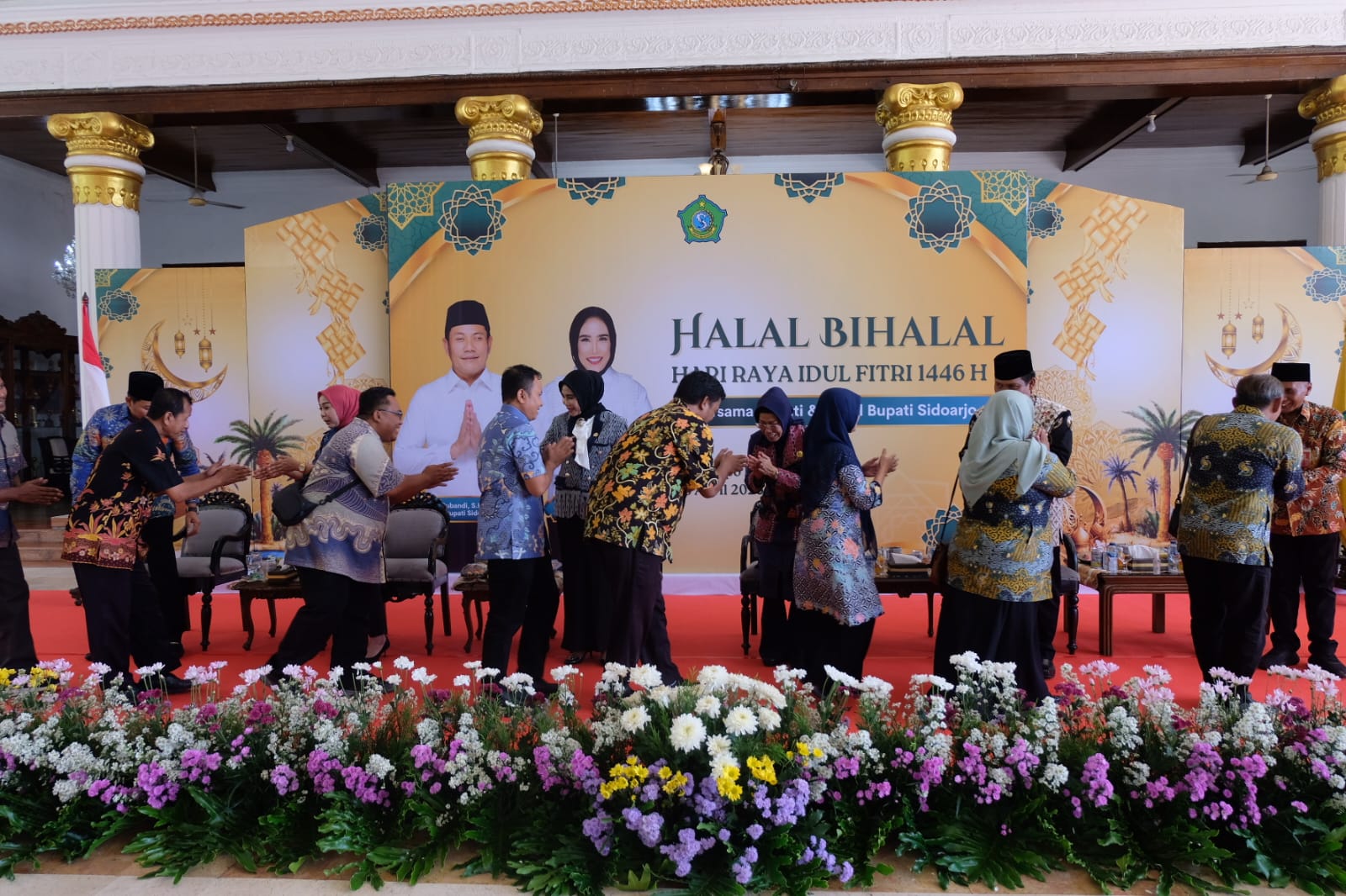 Hari Pertama Setelah Libur Lebaran, Bupati dan Wakil Bupati Sidoarjo Gelar Halal Bihalal Bersama ASN