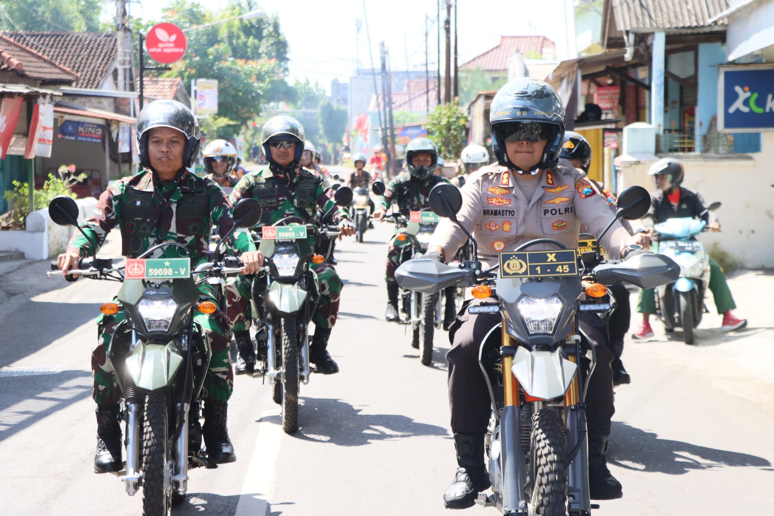 Sinergisitas Polres Kediri Kota Bersama Kodim 0809 Gelar Patroli Gabungan