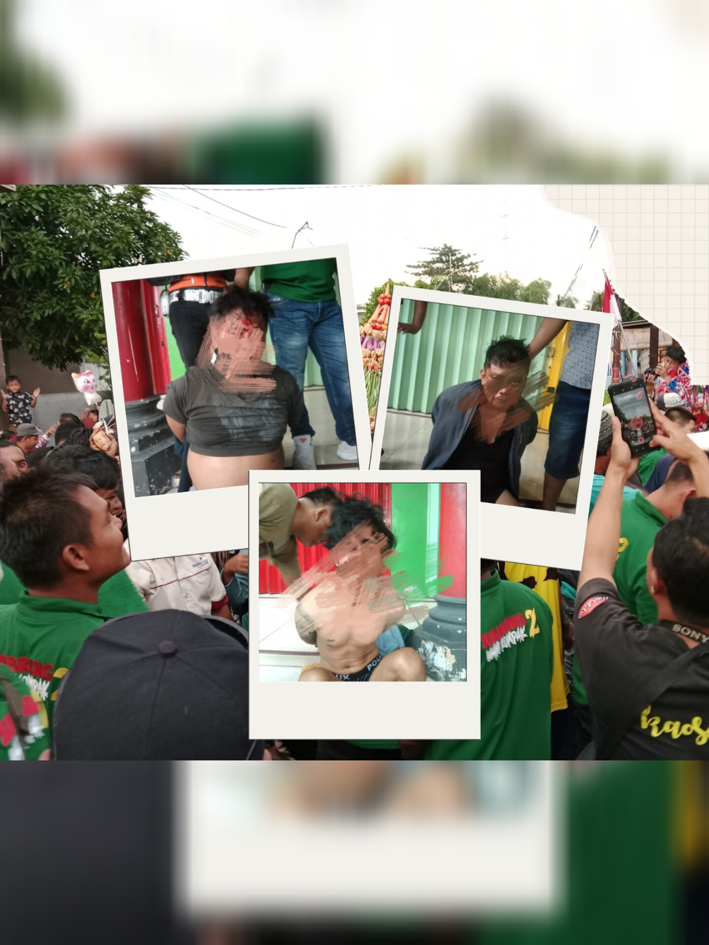 Massa Meradang Menghajar Ketiga Copet saat Melancarkan Aksinya di Pagelaran Grebek Syawal Sewu Kupat