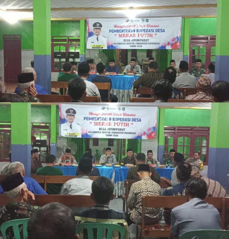 Bentuk pengurus dan pengawas koperasi Desa Merah Putih, H. Selamet kades Jeruk purut gelar Musdesus