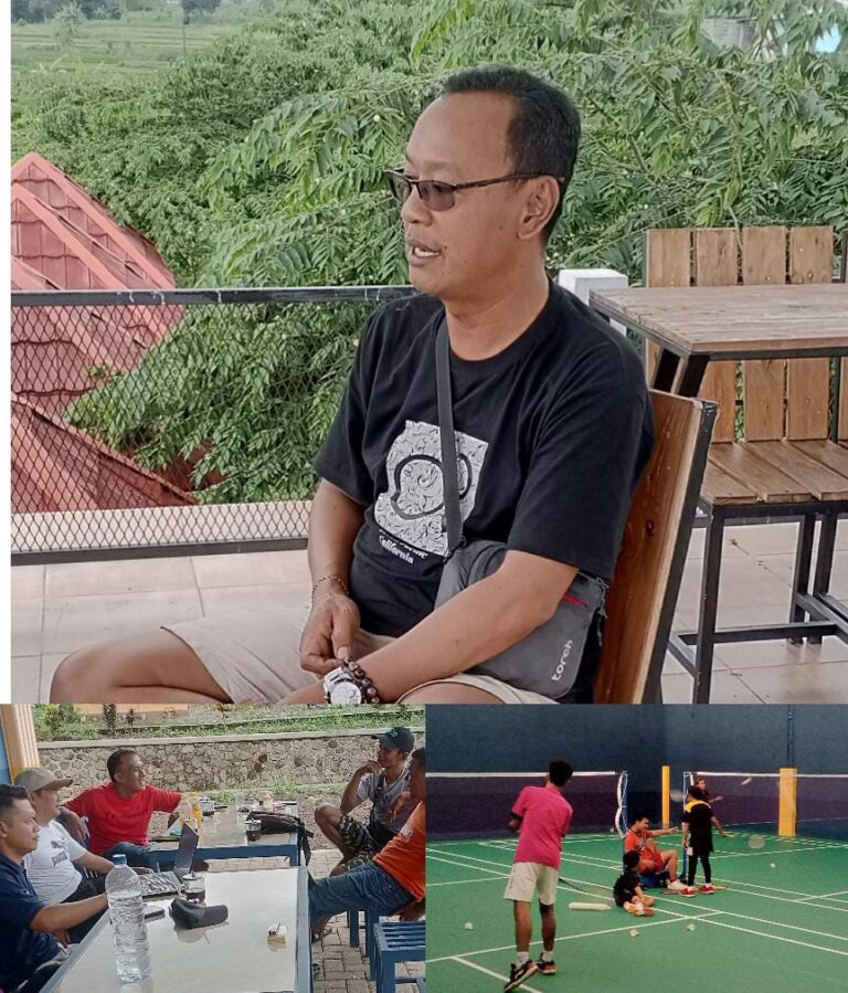 Kini Hadir lapangan bulutangkis di Caffe Love View Desa Sumbersuko
