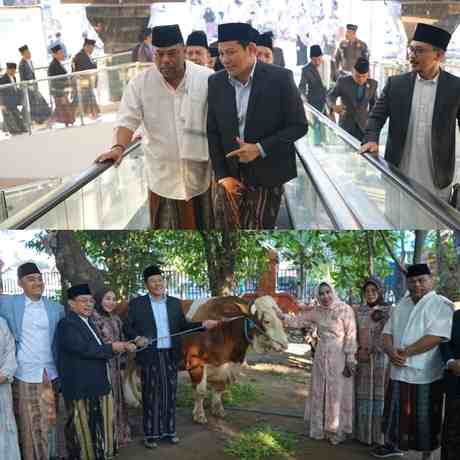 Bupati dan Wakil Bupati Sidoarjo Laksanakan Sholat Idul Adha 1446 H Bersama Ribuan Jamaah Di Masjid Agung, Moment Berbagi di Tengah Khusyuknya Ibadah