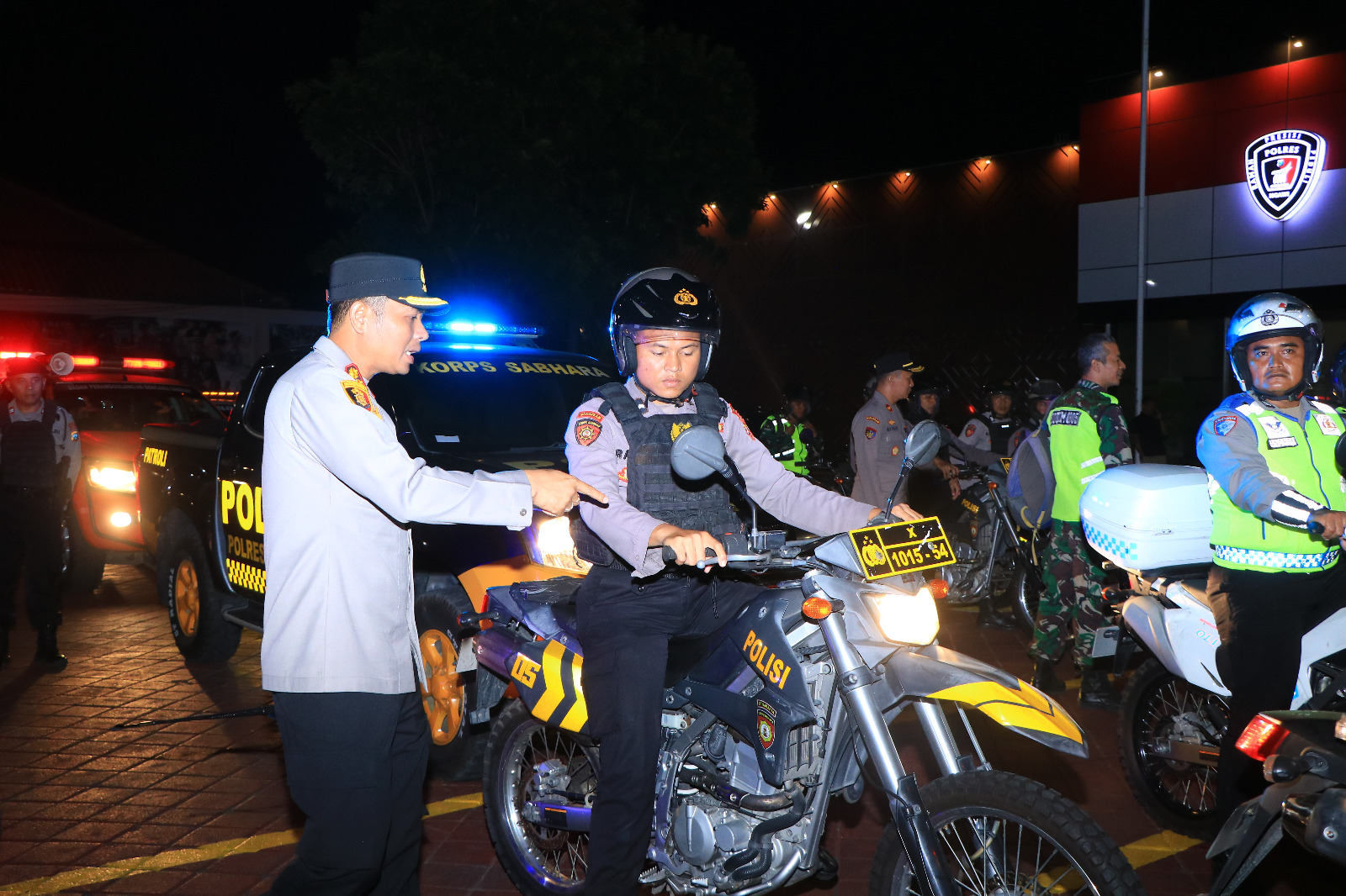 Amankan Malam 1 Suro, Polres Ngawi Gelar Patroli Skala Besar