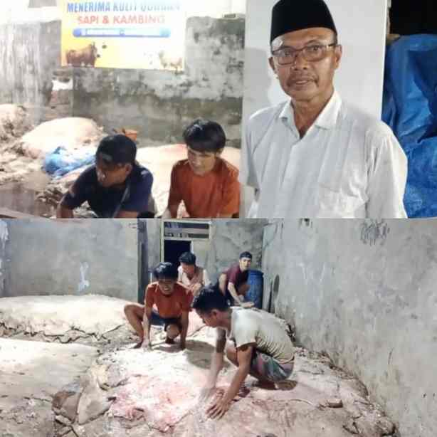 Pengepul Kulit Daging Kurban Tersenyum Lebar Saat Momen Hari Raya Idul Adha