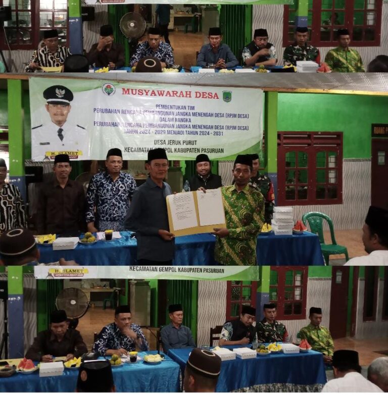 Kades Jeruk Purut Gelar Musdes Tentang Review RPJMDesa tahun 2024 -2029