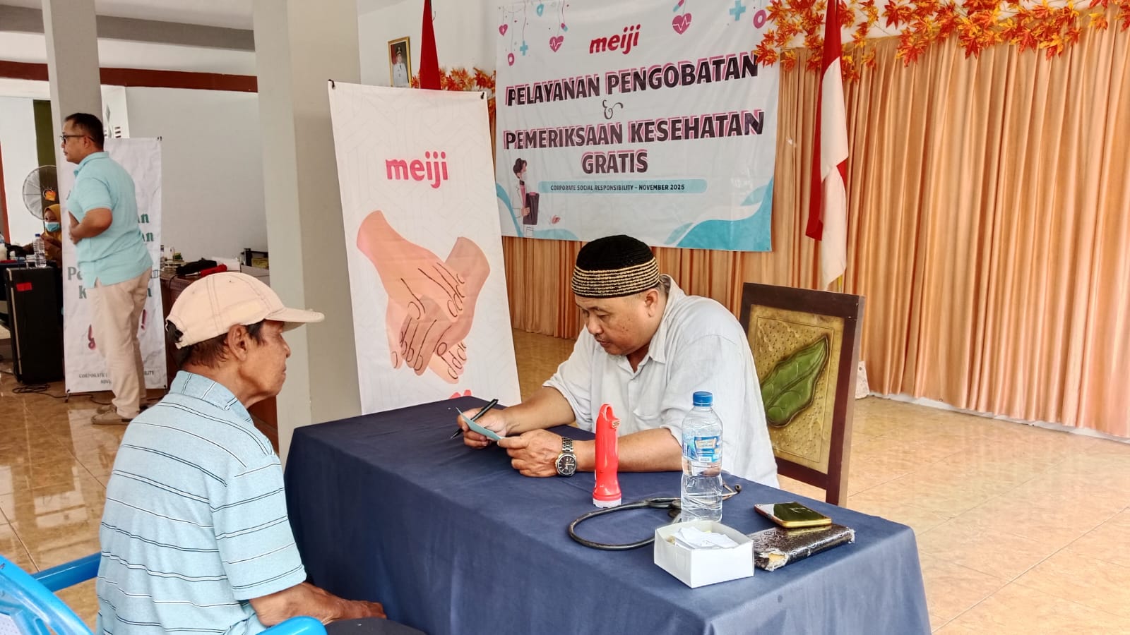 Atensi PT. Meiji Terhadap Masyarakat Dengan lakukan Cek Kesehatan Gratis