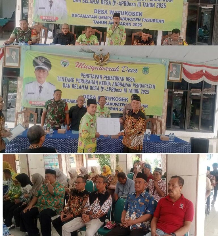Pemdes Watukosek Gelar Musdes Tentang P- APBDes II Tahun 2025