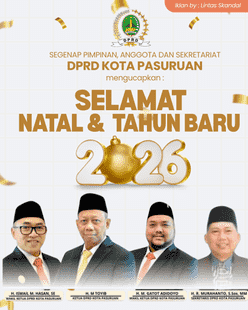 DPRD Kota Pasuruan Mengucapkan Selamat Natal dan Tahun Baru 2026