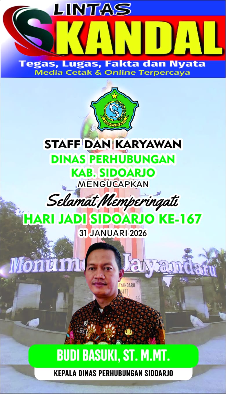 Keluarga Besar Dinas Perhubungan Kabupaten Sidoarjo mengucapkan Selamat HUT Kabupaten Sidoarjo Ke-167