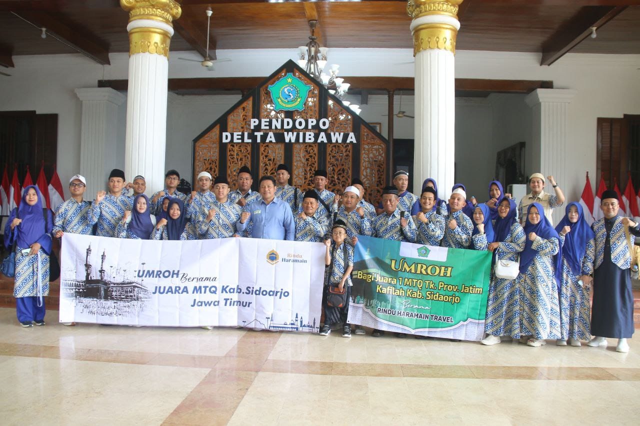 Tujuh Orang Juara MTQ Jawa Timur asal Sidoarjo Dapat Bonus Umroh dari Pemkab Sidoarjo