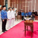 Bupati pasuruan rusdi sutejo usai melantik 80 asn di jabatan terbarunya